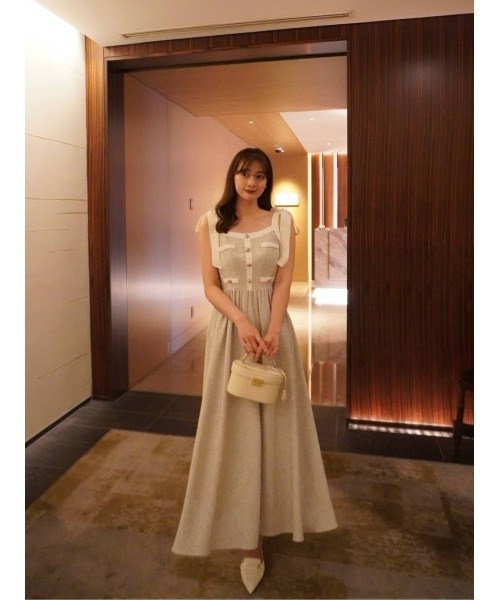 Verona Tweed Long Dress(ワンピース)|Her lip to(ハーリップ Verona Tweed Long Dress(ワンピース)|Her lip to(ハーリップ