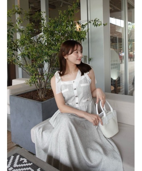 Verona Tweed Long Dress（ワンピース）｜Her lip to（ハーリップ
