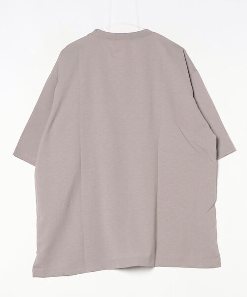 FUNALIVE(ファンアライブ)の「リネンライク クルーネック 半袖 Tシャツ(Tシャツ/カットソー・メンズ・チャコール/グレイッシュベージュ/ブラック・M/L/XL)」の4枚目の写真