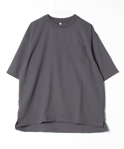 FUNALIVE(ファンアライブ)の「リネンライク クルーネック 半袖 Tシャツ(Tシャツ/カットソー・メンズ・チャコール/グレイッシュベージュ/ブラック・M/L/XL)」の11枚目の写真