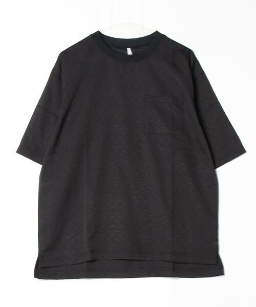 FUNALIVE(ファンアライブ)の「リネンライク クルーネック 半袖 Tシャツ(Tシャツ/カットソー・メンズ・チャコール/グレイッシュベージュ/ブラック・M/L/XL)」の13枚目の写真