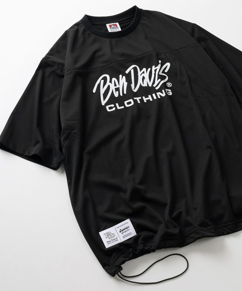 BEN DAVIS(ベンデイビス)の「【BEN DAVIS/ベンデイビス】ストリート グラフィティロゴデザイン スピンドルコード付き ダブルメッシュ半袖Tシャツ/ゲームシャツ/ビッグシルエット(Tシャツ/カットソー・メンズ・ホワイト/ブラック/グレー・M/L/XL)」の1枚目の写真