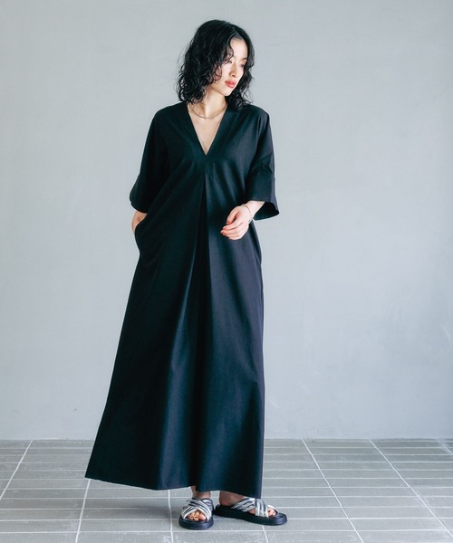 LEPSIM（レプシィム）の「【FOR I SERIES】Vネックアソートワンピース　132019（ワンピース・レディース・ブラック/グレー系その他/ブラウン系その他・FREE）」の16枚目の写真
