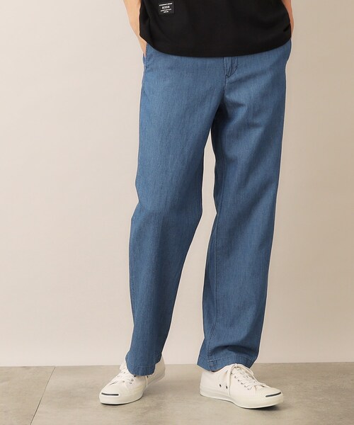 Dessin（デッサン）の「綿麻デニムドロストパンツ（デニムパンツ・メンズ・ネイビー/ブルー・03/02）」の2枚目の写真