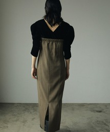anuke Gather Velour Blouse 黒 anuke(アンヌーク)Gather Velour Blouse 24秋冬予約【62420402