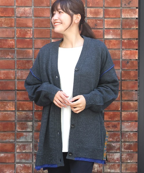 チチカカ（チチカカ）の「ウォッシャブルチロリーニットカーディガン（カーディガン/ボレロ・レディース・イエロー/レッド/グレー/ブラック・FREE）」の2枚目の写真