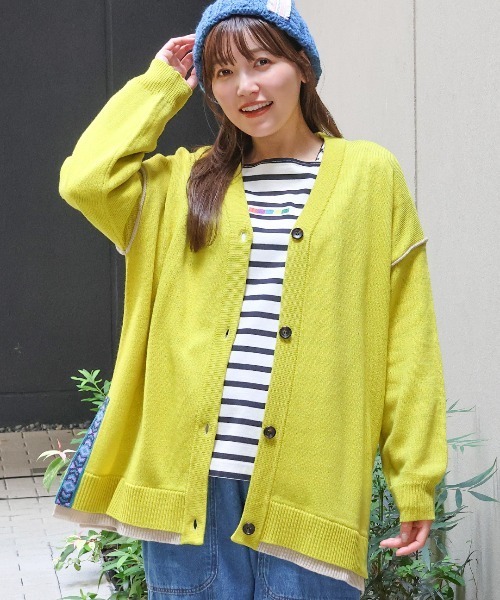 チチカカ（チチカカ）の「ウォッシャブルチロリーニットカーディガン（カーディガン/ボレロ・レディース・イエロー/レッド/グレー/ブラック・FREE）」の6枚目の写真