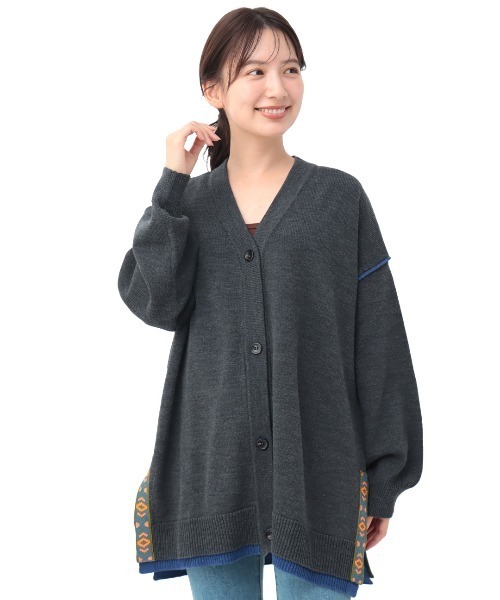 チチカカ（チチカカ）の「ウォッシャブルチロリーニットカーディガン（カーディガン/ボレロ・レディース・イエロー/レッド/グレー/ブラック・FREE）」の9枚目の写真