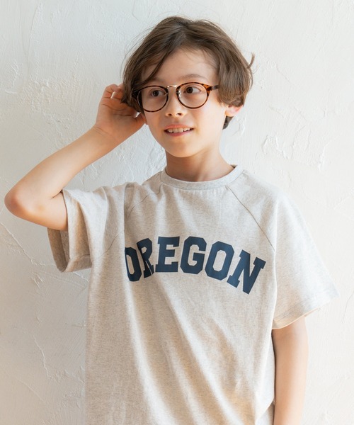 coca(coca)(コカ)の「【WEB限定セール】キッズ ラグランロゴプリントTシャツ(Tシャツ/カットソー・キッズ・ライトグレー/ブラック・120/130/140/150)」の9枚目の写真