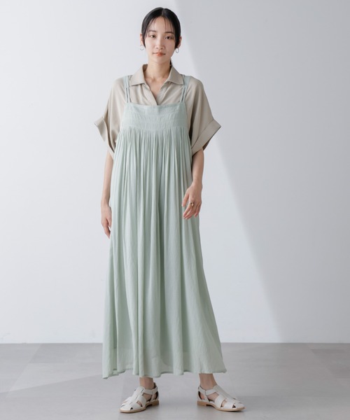 フロントピンタックキャミソールワンピース（ワンピース）｜nano･universe（ナノユニバース）
