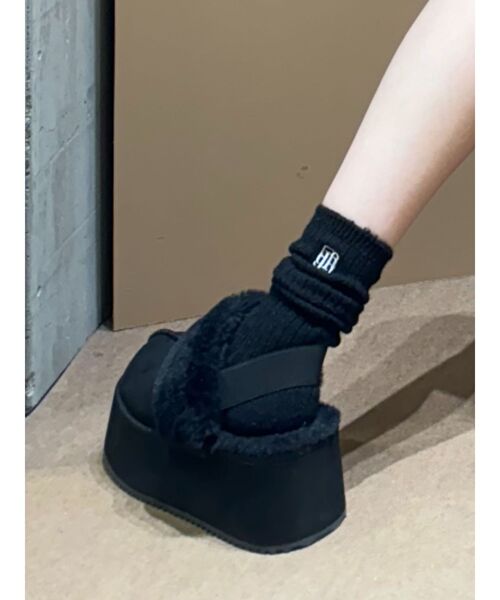 GYDA（ジェイダ）の「GYGY SOX（ソックス/靴下・レディース・アイボリー/ブラック・FREE）」の2枚目の写真