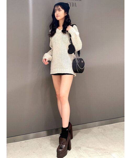 GYDA（ジェイダ）の「GYGY SOX（ソックス/靴下・レディース・アイボリー/ブラック・FREE）」の5枚目の写真