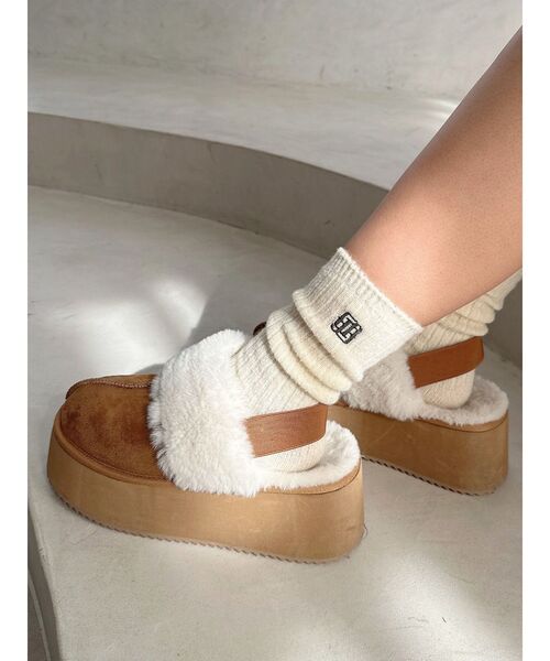 GYDA（ジェイダ）の「GYGY SOX（ソックス/靴下・レディース・アイボリー/ブラック・FREE）」の6枚目の写真