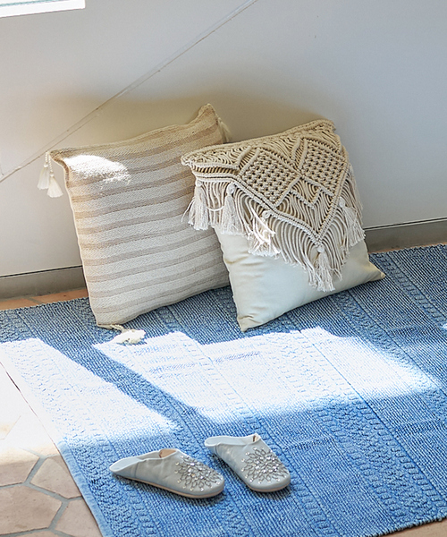 collex（コレックス）の「コットンジュートクッション 中材付き 45×45㎝（クッション/クッションカバー・レディース・アイボリー・フリー）」の2枚目の写真