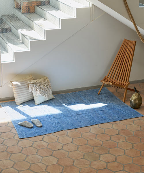 collex（コレックス）の「コットンジュートクッション 中材付き 45×45㎝（クッション/クッションカバー・レディース・アイボリー・フリー）」の3枚目の写真