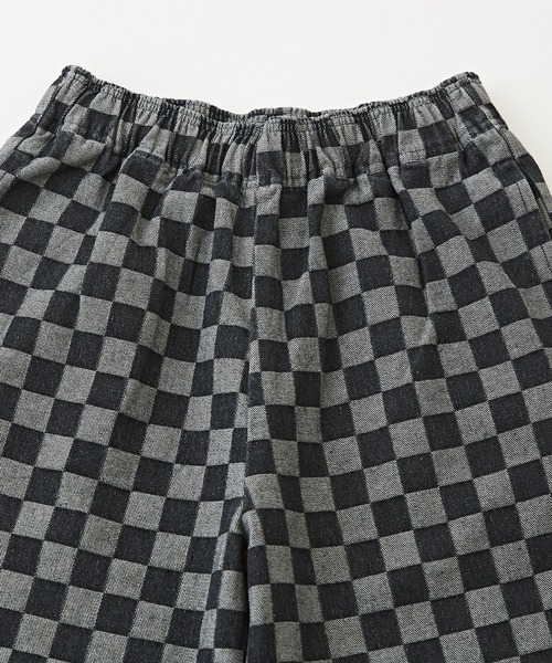 CUBE SUGAR(キューブシュガー)の「ブロッキングチェックジャガードデニムワークパンツ(デニムパンツ・レディース・インディゴブルー/ブラック・M/L)」の13枚目の写真