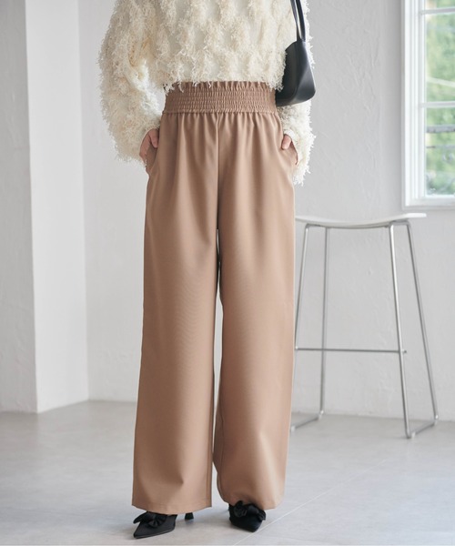 RANAN(ラナン)の「ウエストゴムシャーリングワイドパンツ(その他パンツ・レディース・ベージュ系その他/グレー/ブラック/ベージュ・LL/M/L)」の4枚目の写真