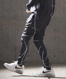 mp12533- Tight fit track pants -geometric original pattern- ジャージーパンツ