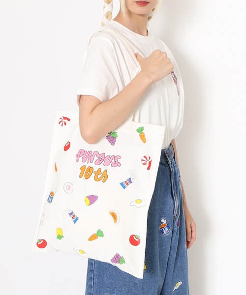 PUNYUS(プニュズ)の「10th anniversary 総柄トートバッグ(トートバッグ・レディース・ホワイト・FREE)」の10枚目の写真