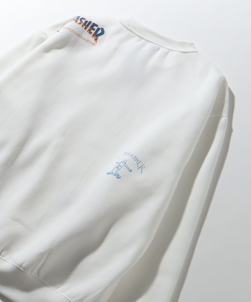 THRASHER(スラッシャー)の「【THRASHER/スラッシャー】裏起毛 総柄プリント&刺繍ロゴ クルーネック スウェット トレーナー(スウェット・メンズ・ネイビー/アッシュグレー/ホワイト/ブラック/グリーン・L/XL/M)」の10枚目の写真