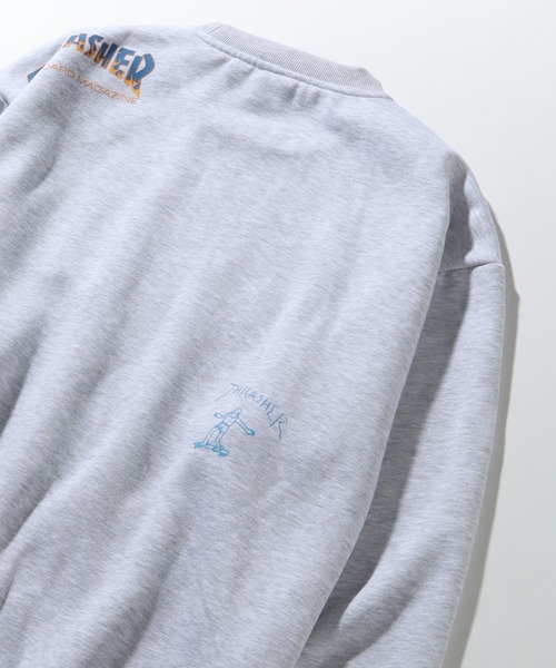 THRASHER(スラッシャー)の「【THRASHER/スラッシャー】裏起毛 総柄プリント&刺繍ロゴ クルーネック スウェット トレーナー(スウェット・メンズ・ネイビー/アッシュグレー/ホワイト/ブラック/グリーン・L/XL/M)」の14枚目の写真