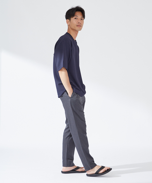 《追加》【機能性素材:COOLFIBER】イージーパンツ（スラックス）｜B.C STOCK（ベーセーストック）