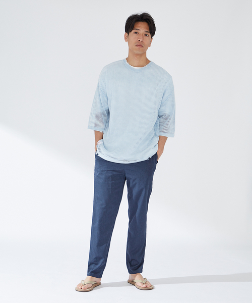 《追加》【機能性素材:COOLFIBER】イージーパンツ（スラックス）｜B.C STOCK（ベーセーストック）