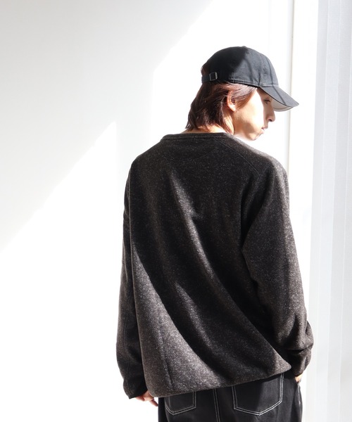 LOGOS park(ロゴスパーク)の「【LOGOS Park/ロゴスパーク】ウールライク フリース クルーネック トレーナー(スウェット・メンズ・ベージュ/ネイビー/ライトグレー/レッド/カーキ/ブラック・M/LL/L)」の12枚目の写真