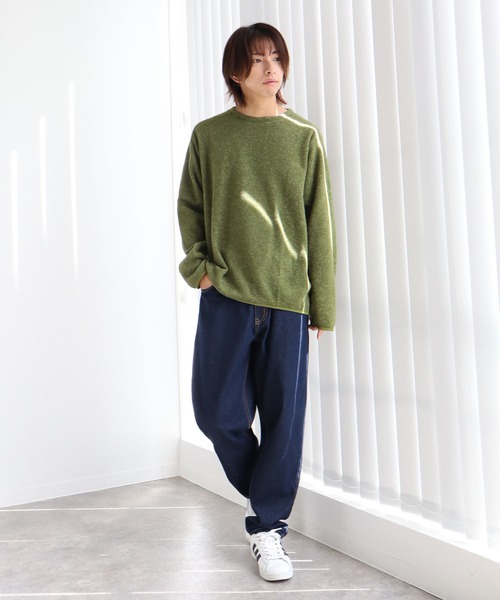 LOGOS park(ロゴスパーク)の「【LOGOS Park/ロゴスパーク】ウールライク フリース クルーネック トレーナー(スウェット・メンズ・ベージュ/ネイビー/ライトグレー/レッド/カーキ/ブラック・M/LL/L)」の19枚目の写真