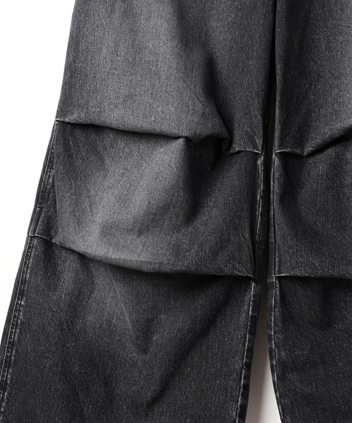 Jieda(ジエダ)の「PARACHUTE DENIM PANTS(デニムパンツ・メンズ・ブラック/インディゴブルー・1/2)」の12枚目の写真