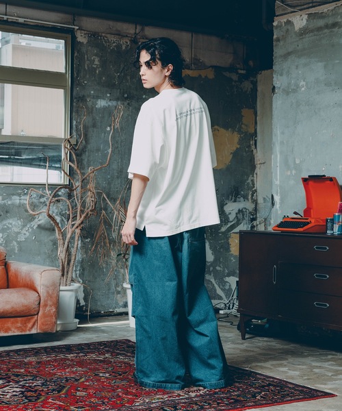 Jieda(ジエダ)の「PARACHUTE DENIM PANTS(デニムパンツ・メンズ・ブラック/インディゴブルー・1/2)」の7枚目の写真