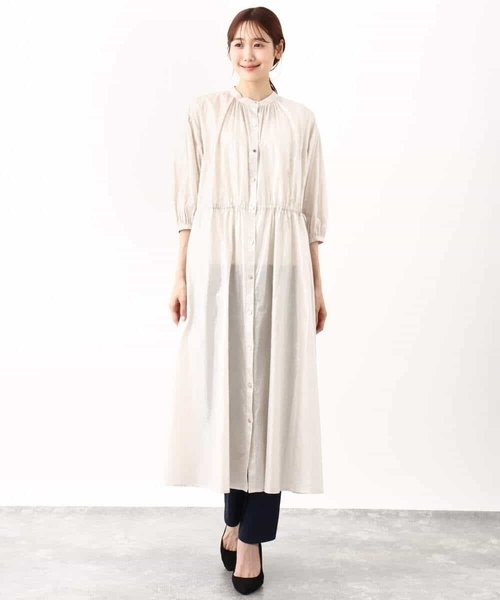 MK MICHEL KLEIN(エムケーミッシェルクラン)の「箔加工シャツワンピース(ワンピース・レディース・レッド/ブラウン/ベージュ・38)」の20枚目の写真
