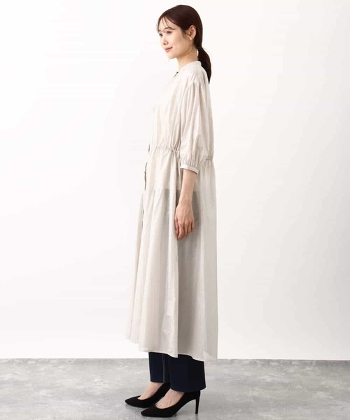 MK MICHEL KLEIN(エムケーミッシェルクラン)の「箔加工シャツワンピース(ワンピース・レディース・レッド/ブラウン/ベージュ・38)」の21枚目の写真