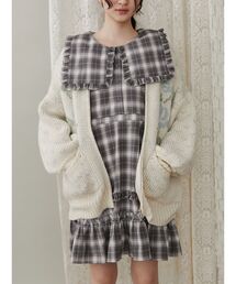 merry jenny | checkスクエアカラーミニワンピース(ワンピース)
