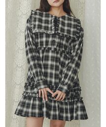 merry jenny | checkスクエアカラーミニワンピース(ワンピース)