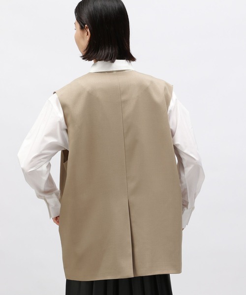 LAKOLE(ラコレ)の「ノーカラーベスト / 142604(ベスト・レディース・ベージュ/グレー・FREE)」の13枚目の写真