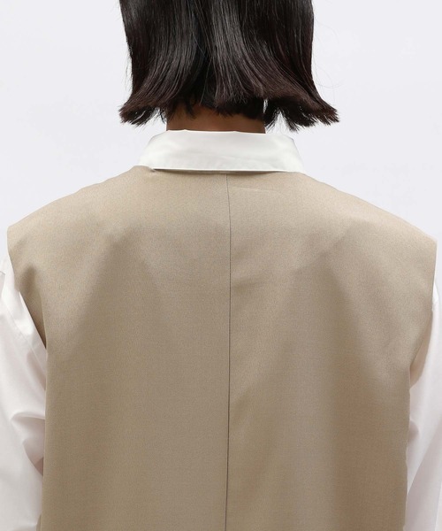 LAKOLE(ラコレ)の「ノーカラーベスト / 142604(ベスト・レディース・ベージュ/グレー・FREE)」の18枚目の写真