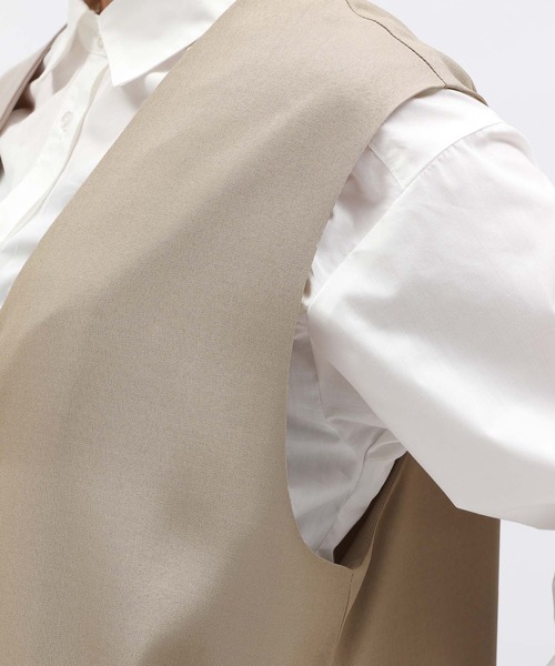 LAKOLE(ラコレ)の「ノーカラーベスト / 142604(ベスト・レディース・ベージュ/グレー・FREE)」の19枚目の写真