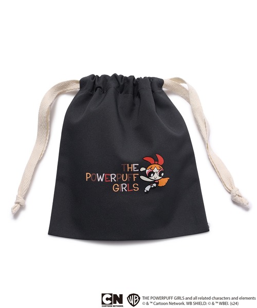 JUNRED（ジュンレッド）の「【 THE POWERPUFF GIRLS / パワーパフ ガールズ コラボ 】巾着ポーチ（ポーチ・メンズ・ブラック系その他/ブラック系その他2/ブラック系その他3・FREE）」の2枚目の写真