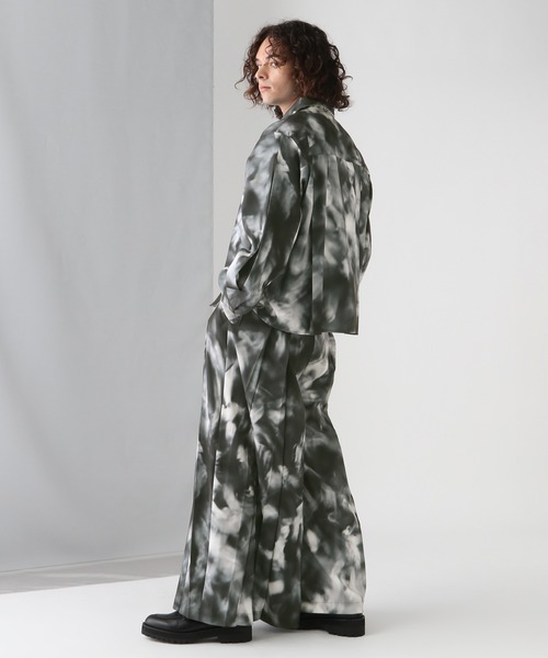 HARE（ハレ）の「【SET UP対応】YOSEプリーツショートシャツ(HARE)（シャツ/ブラウス・メンズ・ホワイト×ブラック/ブラック・SMALL/MEDIUM）」の18枚目の写真