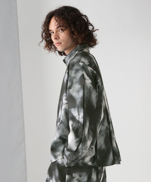 HARE（ハレ）の「【SET UP対応】YOSEプリーツショートシャツ(HARE)（シャツ/ブラウス・メンズ・ホワイト×ブラック/ブラック・SMALL/MEDIUM）」の21枚目の写真