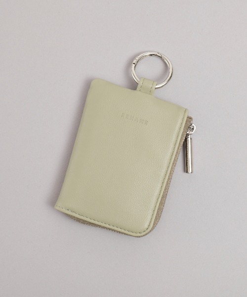 Rename(リネーム)の「Rename マルチコンパクト ポーチ キーケース チャーム コインケース カラビナ付き(コインケース・レディース・ミント/ブラック/グレイッシュベージュ/ライトブルー/ペールイエロー・FREE)」の4枚目の写真