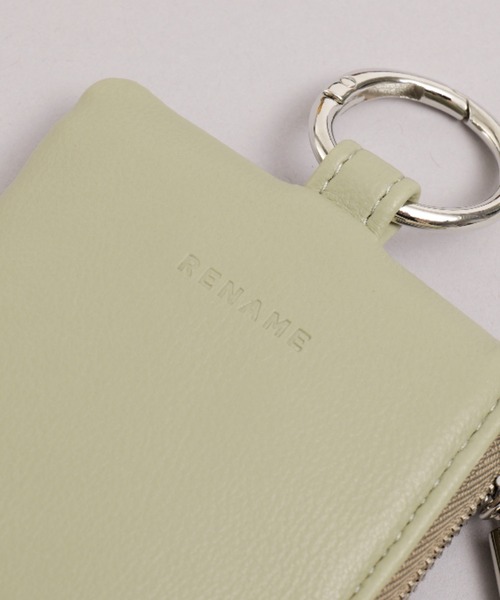 Rename(リネーム)の「Rename マルチコンパクト ポーチ キーケース チャーム コインケース カラビナ付き(コインケース・レディース・ミント/ブラック/グレイッシュベージュ/ライトブルー/ペールイエロー・FREE)」の13枚目の写真