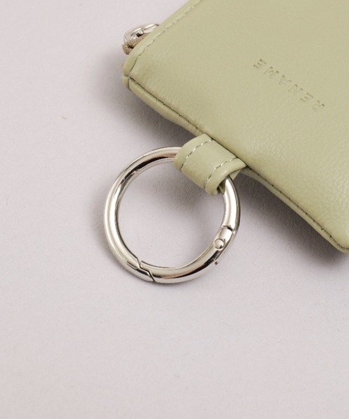 Rename(リネーム)の「Rename マルチコンパクト ポーチ キーケース チャーム コインケース カラビナ付き(コインケース・レディース・ミント/ブラック/グレイッシュベージュ/ライトブルー/ペールイエロー・FREE)」の14枚目の写真