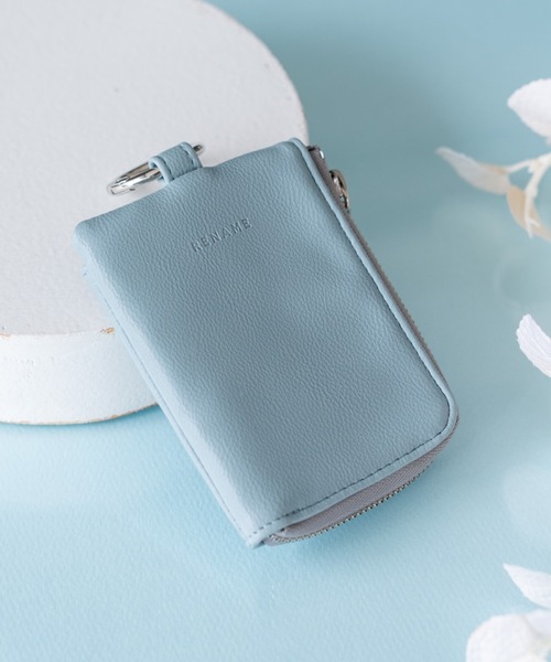 Rename(リネーム)の「Rename マルチコンパクト ポーチ キーケース チャーム コインケース カラビナ付き(コインケース・レディース・ミント/ブラック/グレイッシュベージュ/ライトブルー/ペールイエロー・FREE)」の21枚目の写真