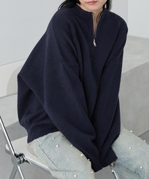 MONO-MART（モノマート）の「スウェットライクウォッシャブルハーフジップニット（ニット/セーター・メンズ）」