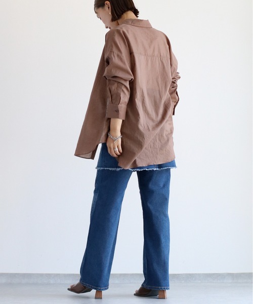 【セール】〈セットアップ対応〉ハイウエスト レギュラーストレートデニムパンツ（デニムパンツ）｜cepo（セポ）