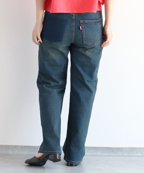 【セール】〈セットアップ対応〉ハイウエスト レギュラーストレートデニムパンツ（デニムパンツ）｜cepo（セポ）