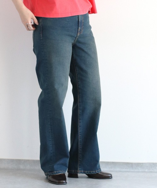 【セール】〈セットアップ対応〉ハイウエスト レギュラーストレートデニムパンツ（デニムパンツ）｜cepo（セポ）