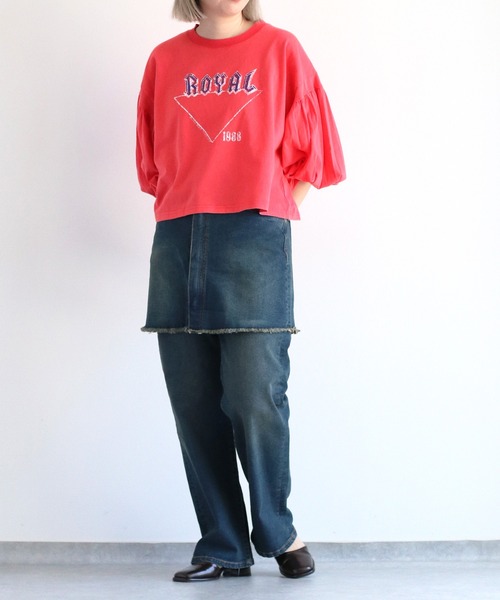 【セール】〈セットアップ対応〉ハイウエスト レギュラーストレートデニムパンツ（デニムパンツ）｜cepo（セポ）